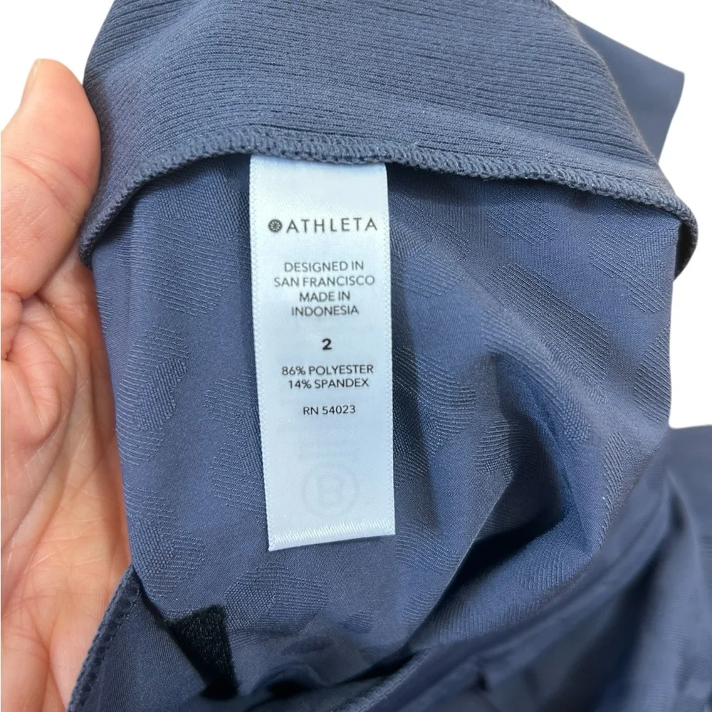 Athleta Brooklyn Textured Ankle Pants Blue size 2- also selling matching jacket - Picture 8 of 8